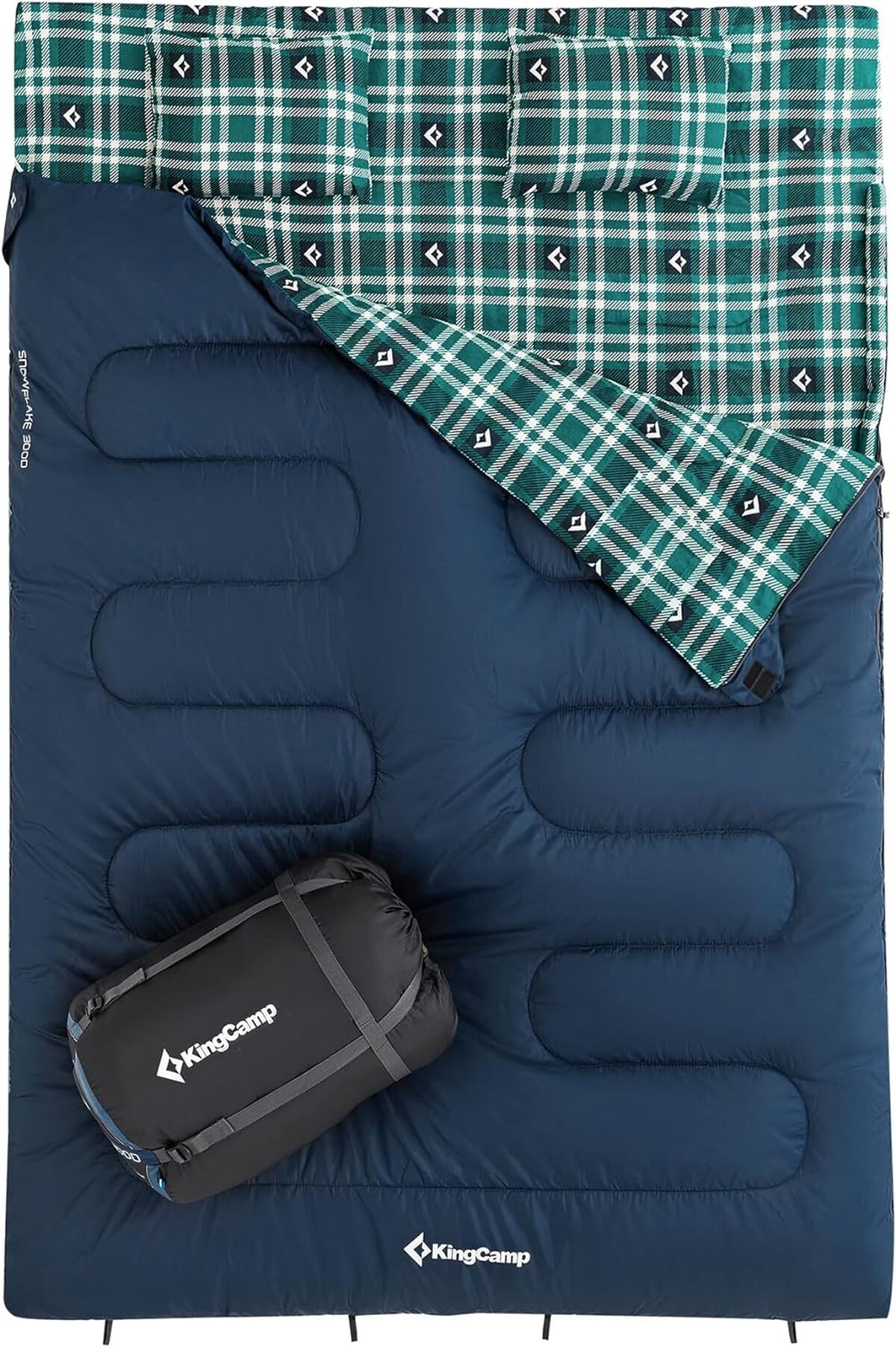 Test KingCamp : sac de Couchage Double Confort avec Oreillers